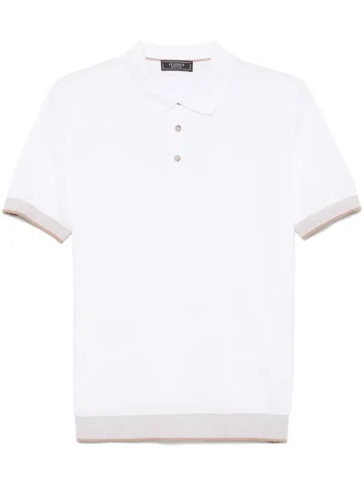 Peserico Fine-knit Polo Shirt In White