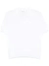Peserico Polo In Tricot In Filato Di Puro Cotone Crepe Bianco In White