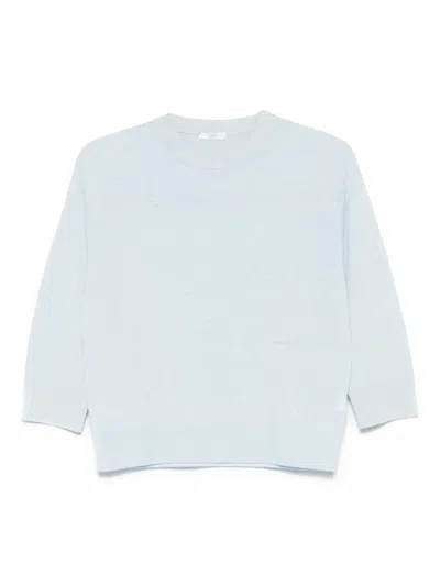 Peserico Fine-knit T-shirt In Blue