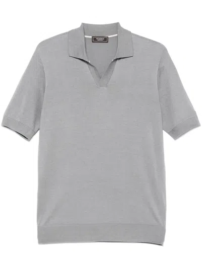 Peserico Fine-knit T-shirt In Gray