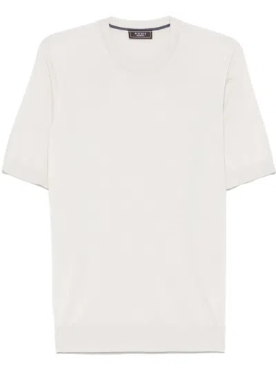 Peserico Fine-knit T-shirt In Neutrals