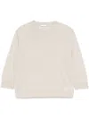 Peserico Lurex Tricot-knit Sweater In Neutrals