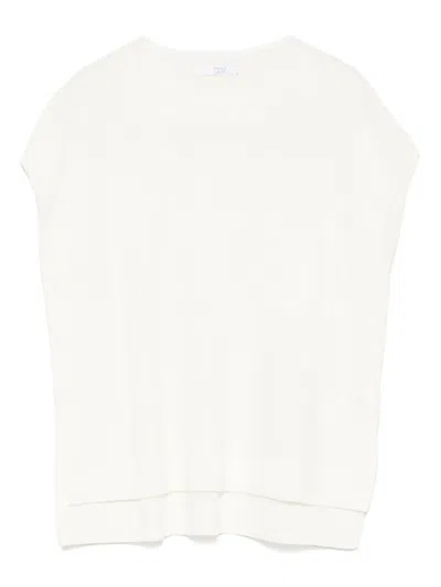 Peserico Fine-knit Tank Top In Neutrals