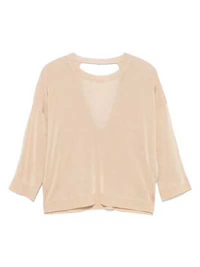Peserico Fine-knit Top In Neutrals