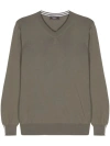 Peserico Side Stripe Detail Sweater In Green