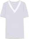 Peserico Fine-ribbed T-shirt In Grey