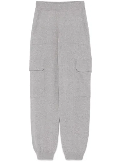 Peserico Fine-knit Virgin Wool Blend Joggers In Multi