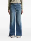 Peserico Five-pocket Button-fastening Jeans In Blue
