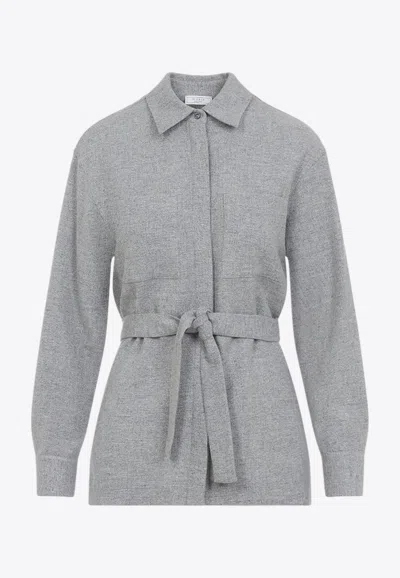 PESERICO FLANNEL SHIRT WITH MATCHING-BELT