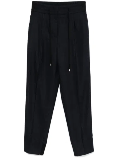 Peserico Flannel Trousers In Blue