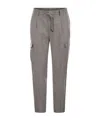 Peserico Jogger In Lightweight Stretch Cotton Canvas In Gray