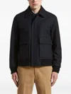 Peserico Flap-pocket Bomber Jacket In Black