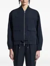 Peserico Flap-pocket Bomber Jacket In Blue