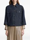 Peserico Flap-pocket Jacket In Blue