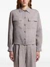 Peserico Flap-pocket Jacket In Gray