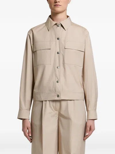 Peserico Flap-pocket Lightweight Jacket In Neutral