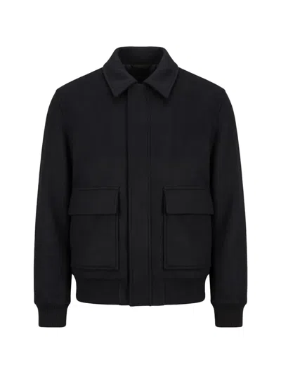 Peserico Flap-pocket Shirt Jacket In Black