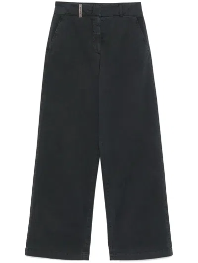 Peserico Flare Bottom Trousers In Blue