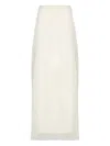 Peserico Flared Satin Skirt In White