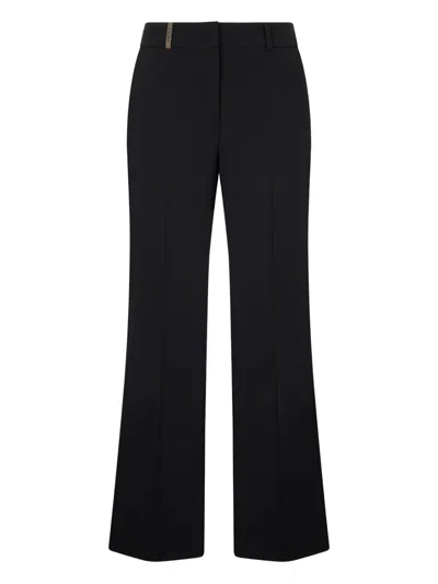 Peserico Flared Trousers In Black