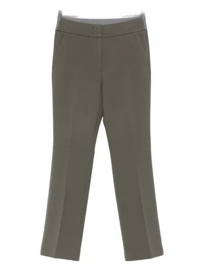 Peserico Flat-front Side-pocket Trousers In Green