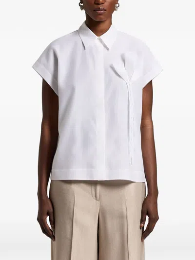 Peserico Floral Appliqué Shirt In White