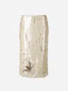 Peserico Pattern Skirt In Beige