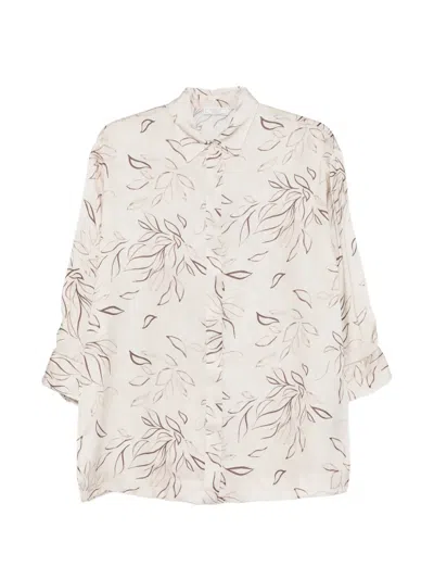 Peserico Floral-pattern Shirt In White