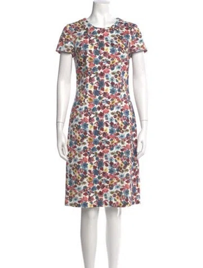 Pre-owned Peserico Floral Print Knee-length Dress In Multi
