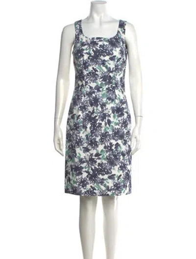 Pre-owned Peserico Floral Print Knee-length Dress In Multi