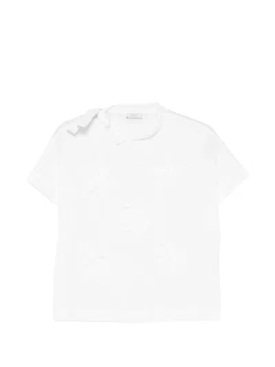 Peserico Floral-appliqué T-shirt In White