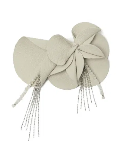 Peserico Flower Brooch In Neutral