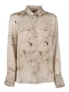 Peserico Flowing Blouse In Light Beige In Neutral