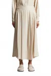 Peserico Flowy Midi Skirt In Pearl Beige In Neutral