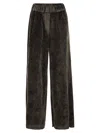 Peserico Velvet Trousers Elastic Waistband In Brown