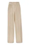 Peserico Corduroy Elasticated-waistband Trousers In Neutral