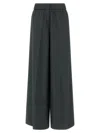 Peserico Wide Leg Trousers Elastic Waistband In Gray