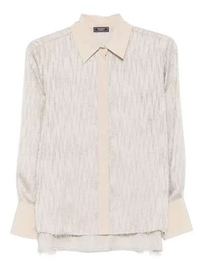 Peserico Frayed-hem Shirt In Neutral