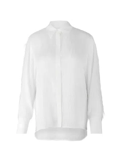 Peserico Fringe-embellishment Shirt In Red