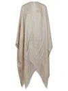 Peserico Intricately Woven Kimono Scarf With Lurex Detailing In Neutral