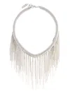 Peserico Fringed Necklace In Grey