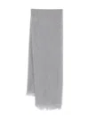 Peserico Fringed Scarf In Gray