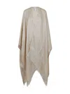 Peserico Intricately Woven Kimono Scarf With Lurex Detailing In Nude