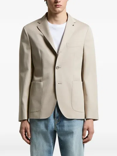 Peserico Front-button Blazer In Neutral