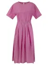 Peserico Women Cotton-blend Dress With Light Stitch In Fuchsia