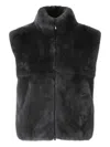 Peserico Fur Trim Wool Jacket In Gray