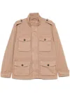 Peserico Gabardine Jacket In Brown