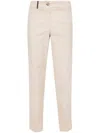 Peserico Gabardine Tapered Trousers In Neutrals
