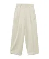 Peserico High Waist Pants In Desert Sage Green
