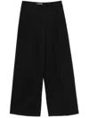 Peserico Gabardine-weave Trousers In Black